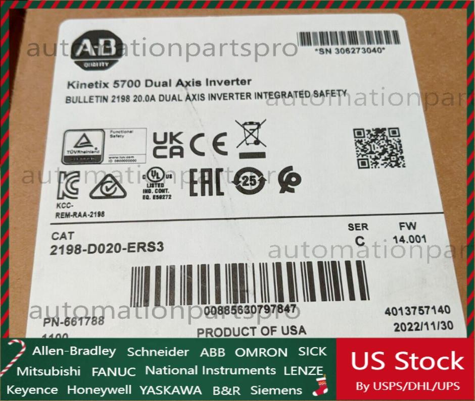 NEW Allen Bradley 2198-D020-ERS3 Kinetix 5700 Dual Axis Inverter