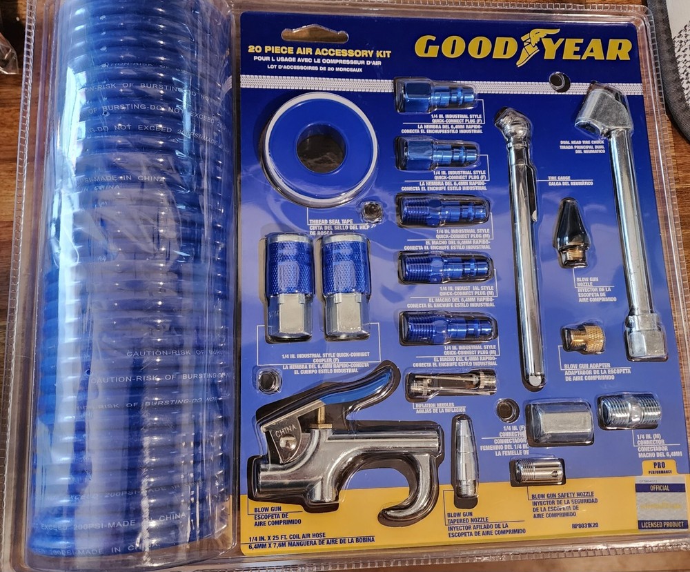 Pro-Performance Good Year 20 piece air compressor accessory kit / New-image