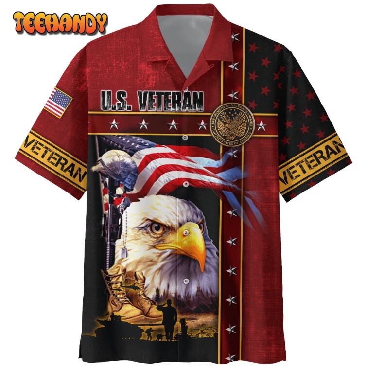 Eagle US Veteran 3D Full Printed Hawaiian Shirt Veteran Hawaiian Shirt