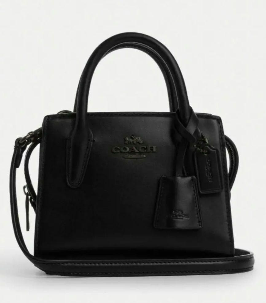 COACH Andrea Mini Shoulder Bag in Black - Stylish Carryall