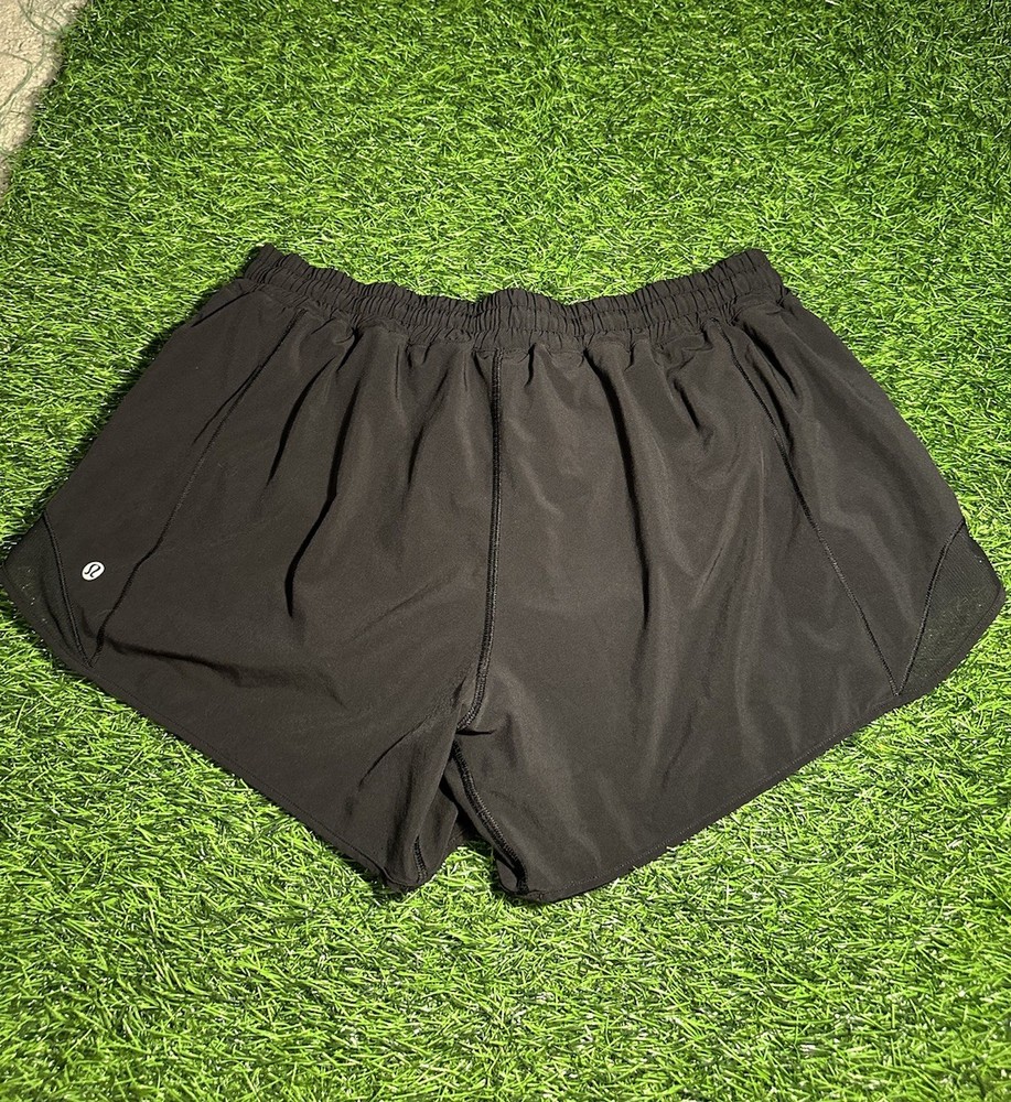 Lulmon Hotty Hot Lined Shorts Black Size 14 Tall 4 Inch Inseam