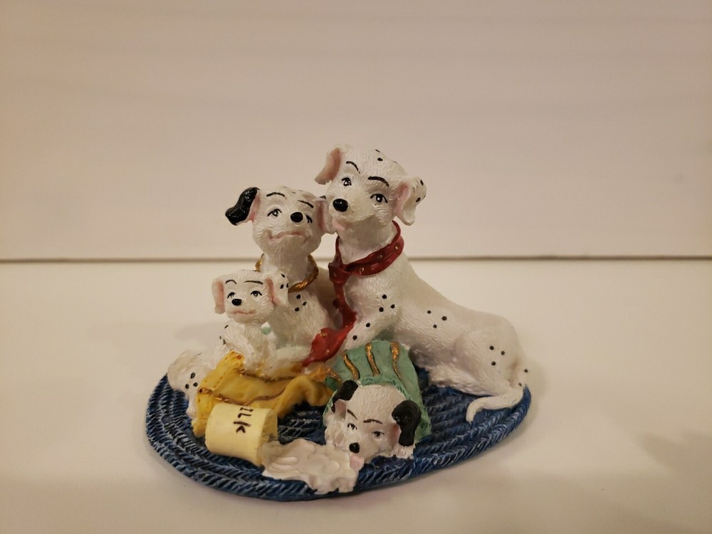 Black & White Dalmatian Dog Family Of 4 Christmas Ornament Resin Spilled Milk