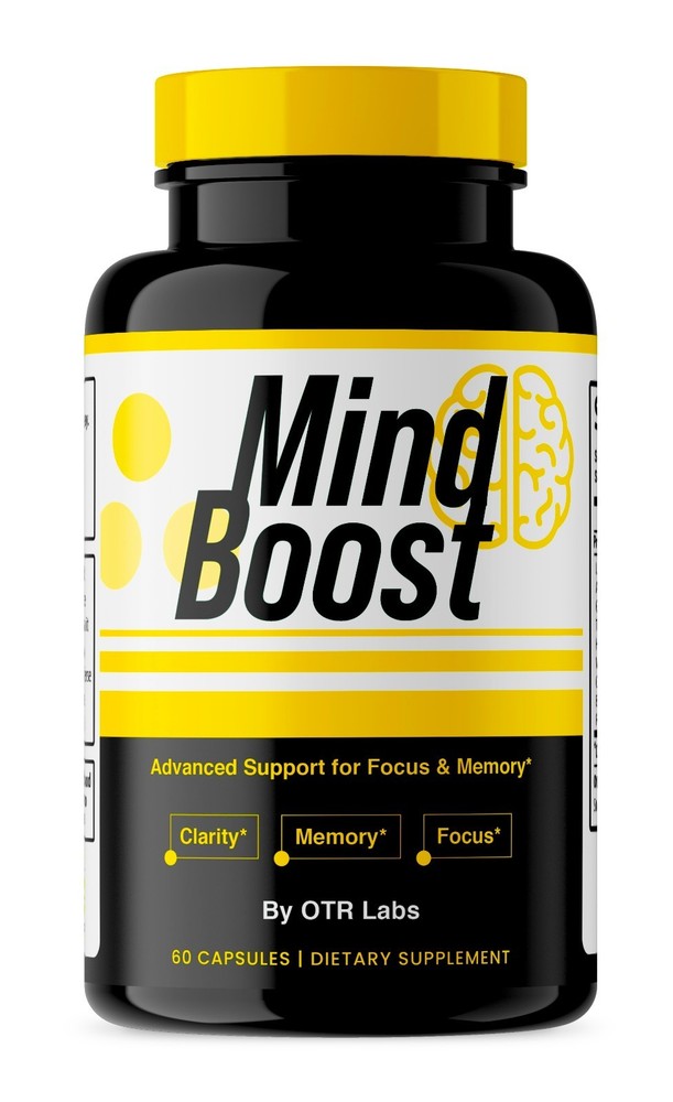 Mind Boost Pills, Mindboost for Clarity Memory & Focus 1 Pack 60 Capsules