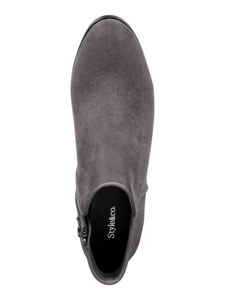 STYLE & COMPANY Womens Beige Padded Wileyy Almond Toe Block Heel Booties 5 M