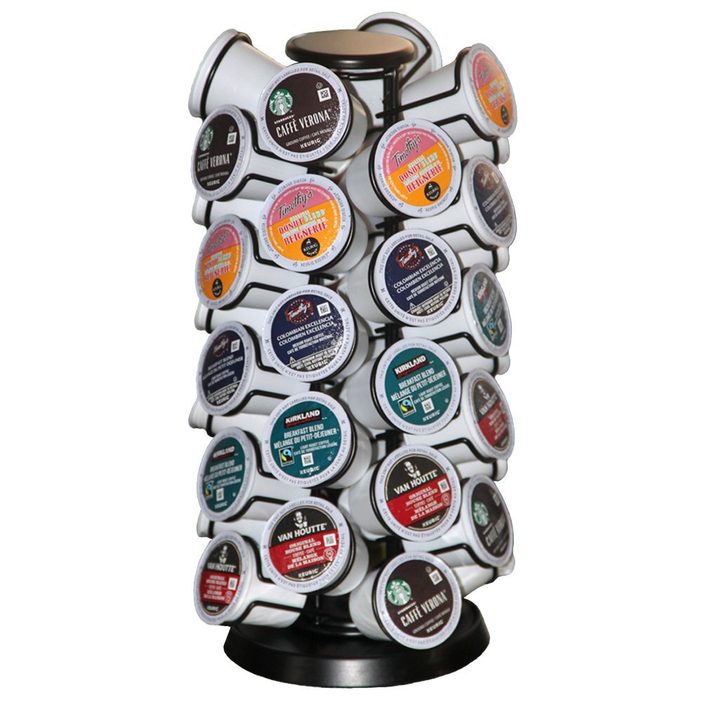 K Cups Holder,K Cup Carousel, Coffee Pods Storage Organizer Stand,Comes All i...