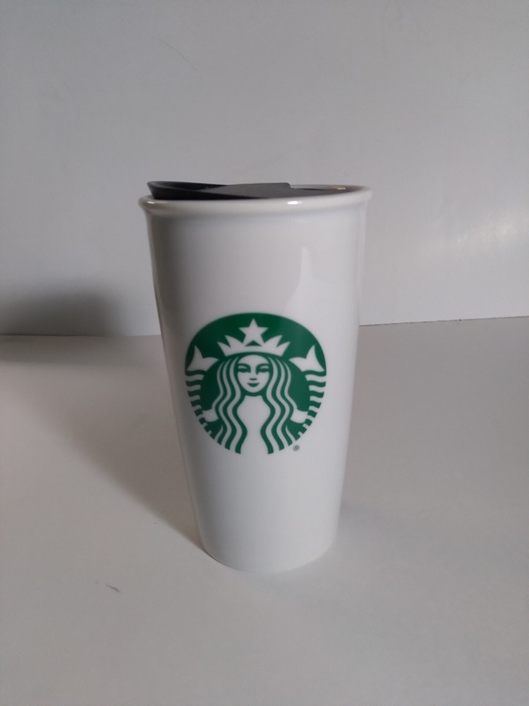 Starbucks 2016 Ceramic Travel Mug with Lid Collectible in Very Good Condition
