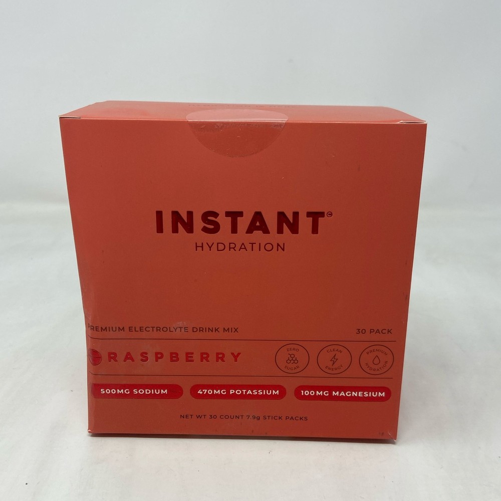 Instant Hydration Raspberry Electrolyte Drink Mix 30 Pack