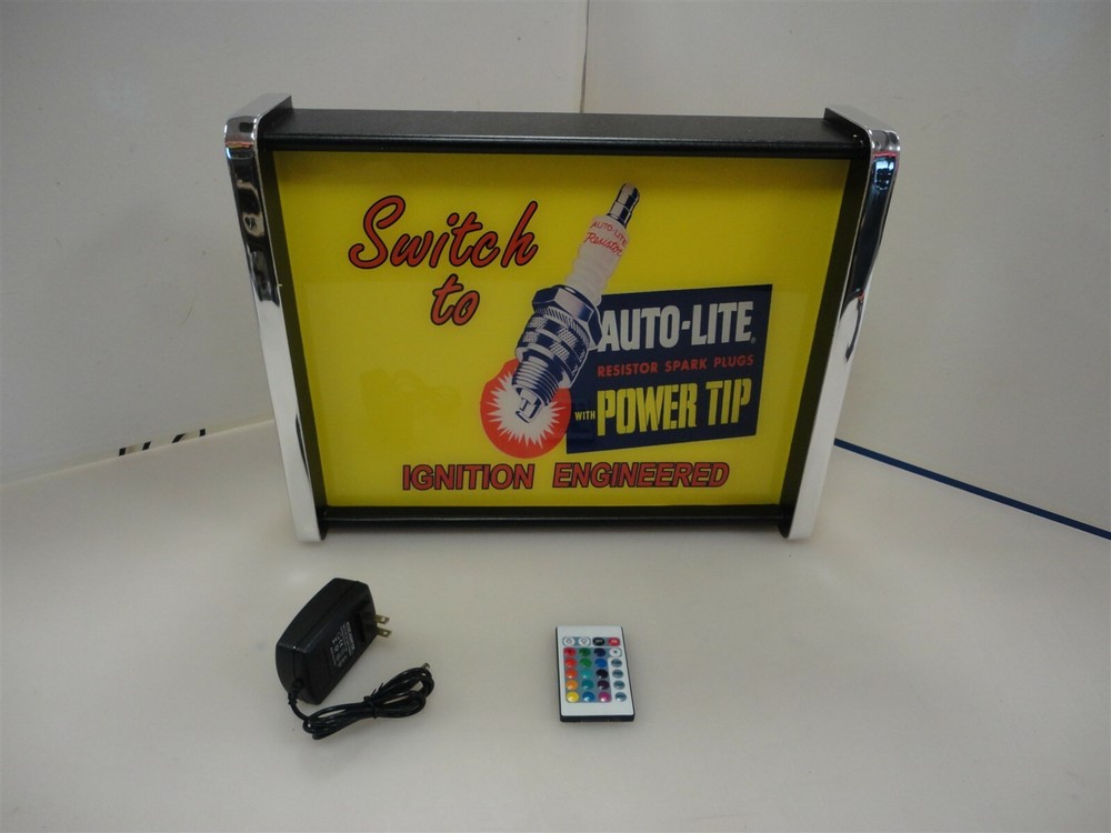 Auto Lite Spark Plug LED Display light sign box
