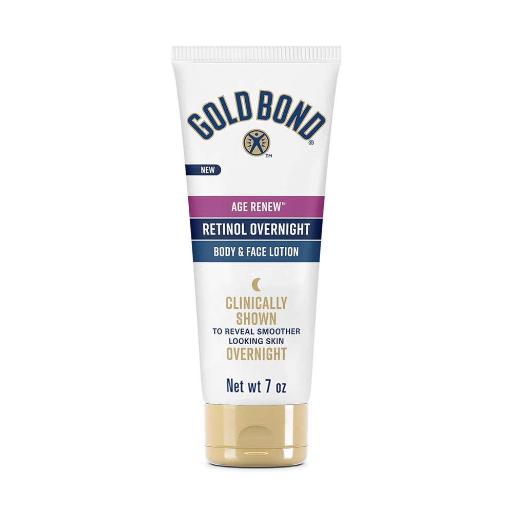 Gold Bond Age Renew Retinol Overnight Body & Face Lotion, with Retinol & Peptide