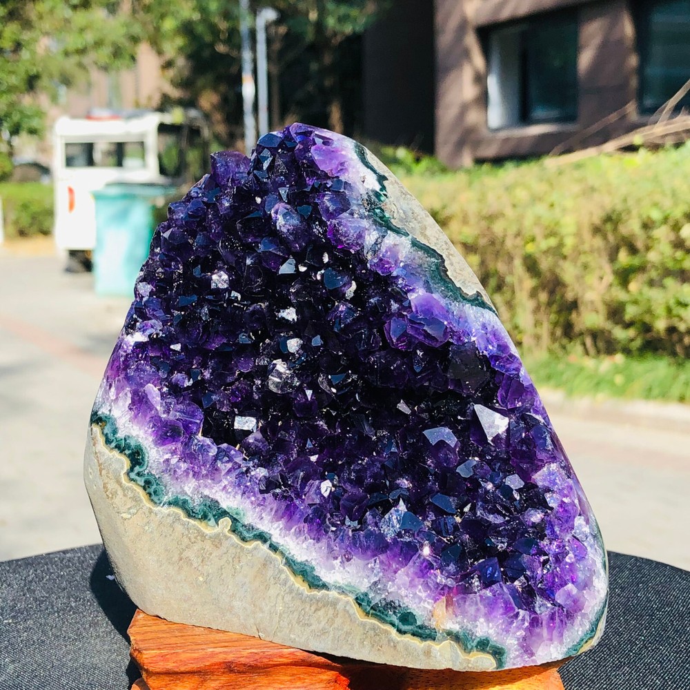 Top Natural Uruguayan Amethyst Cluster Cave Display Specimen 1140g Healing 230