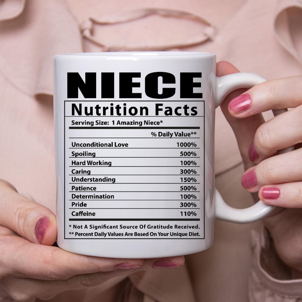 Funny Niece Nutrition Facts Coffee Mug Gift for Her  