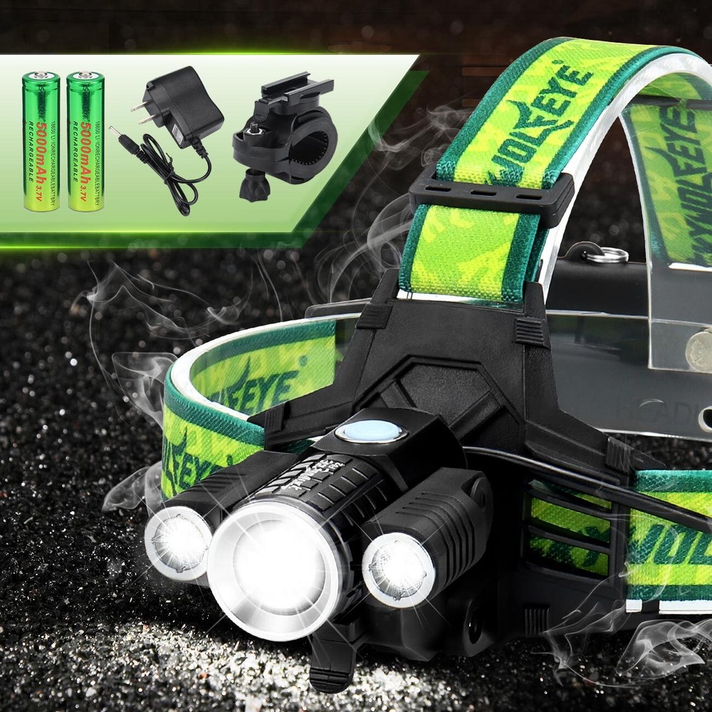 990000LM 2 in 1 Super Bright LED Headlamp Rechargeable Headlight Head Lamp