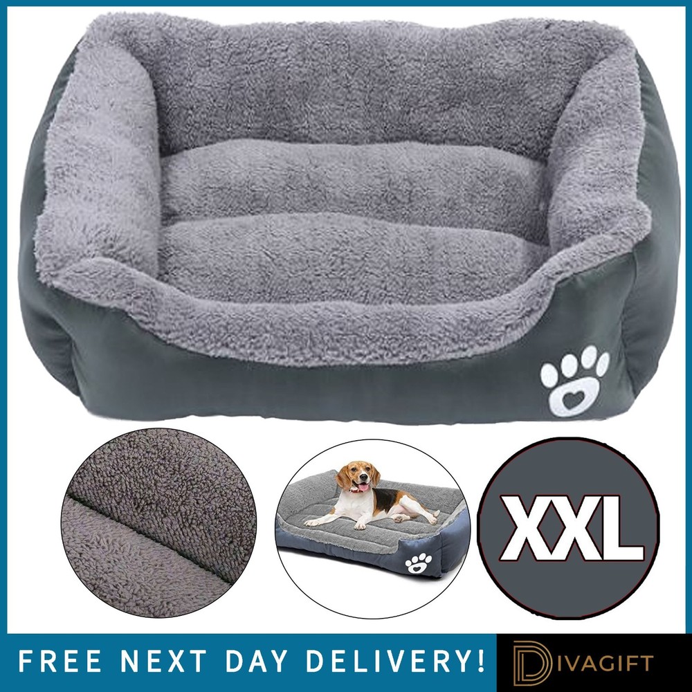 XXL PET DOG BED CAT BEDS LUXURY SOFT WASHABLE PUPPY CUSHION WARM BASKET 95x70CM