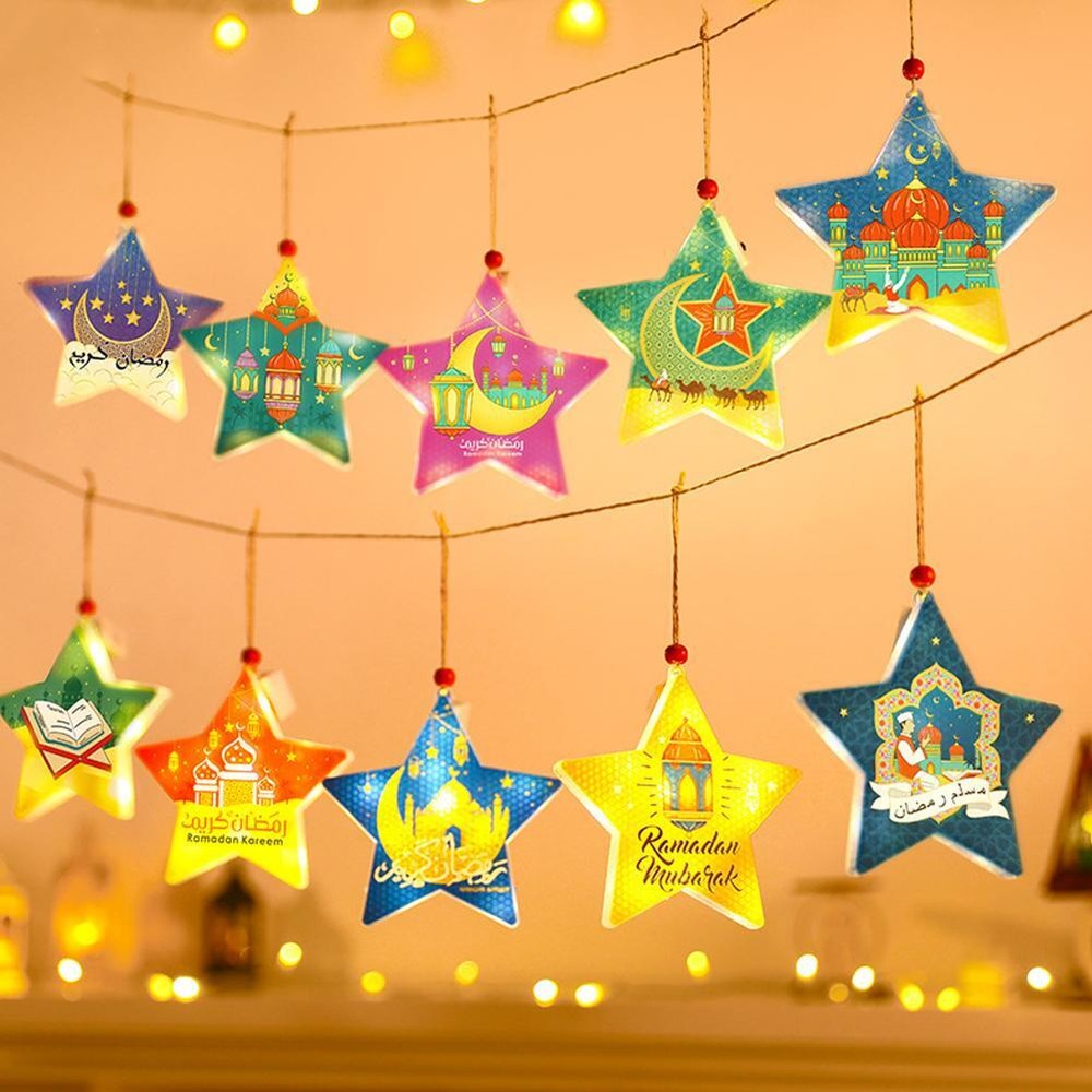 2025 Ramadan Eid al Fitr Home Decoration Light Moon Castle Star Shaped Lam T7N7