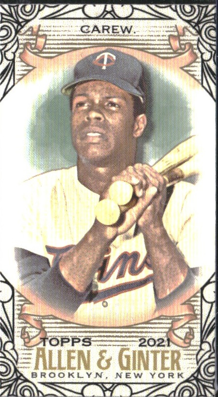 2021 Topps Allen and Ginter Mini Black Border #108 Rod Carew