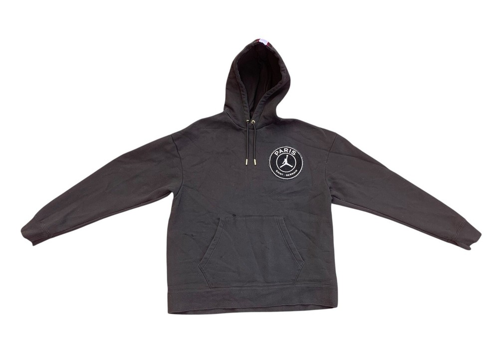 Nike Air Jordan Paris Saint Germain Taped Black Hoodie Size Large