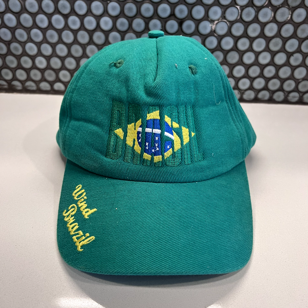 Brazil Hat Cap Flag Green Yellow Blue Adjustable Snap Back Adult Casual