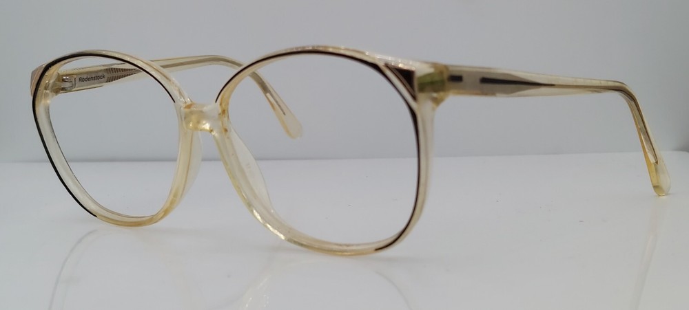 Vintage Rodenstock Christa 6573 Black Translucent Oval Sunglasses FRAMES ONLY