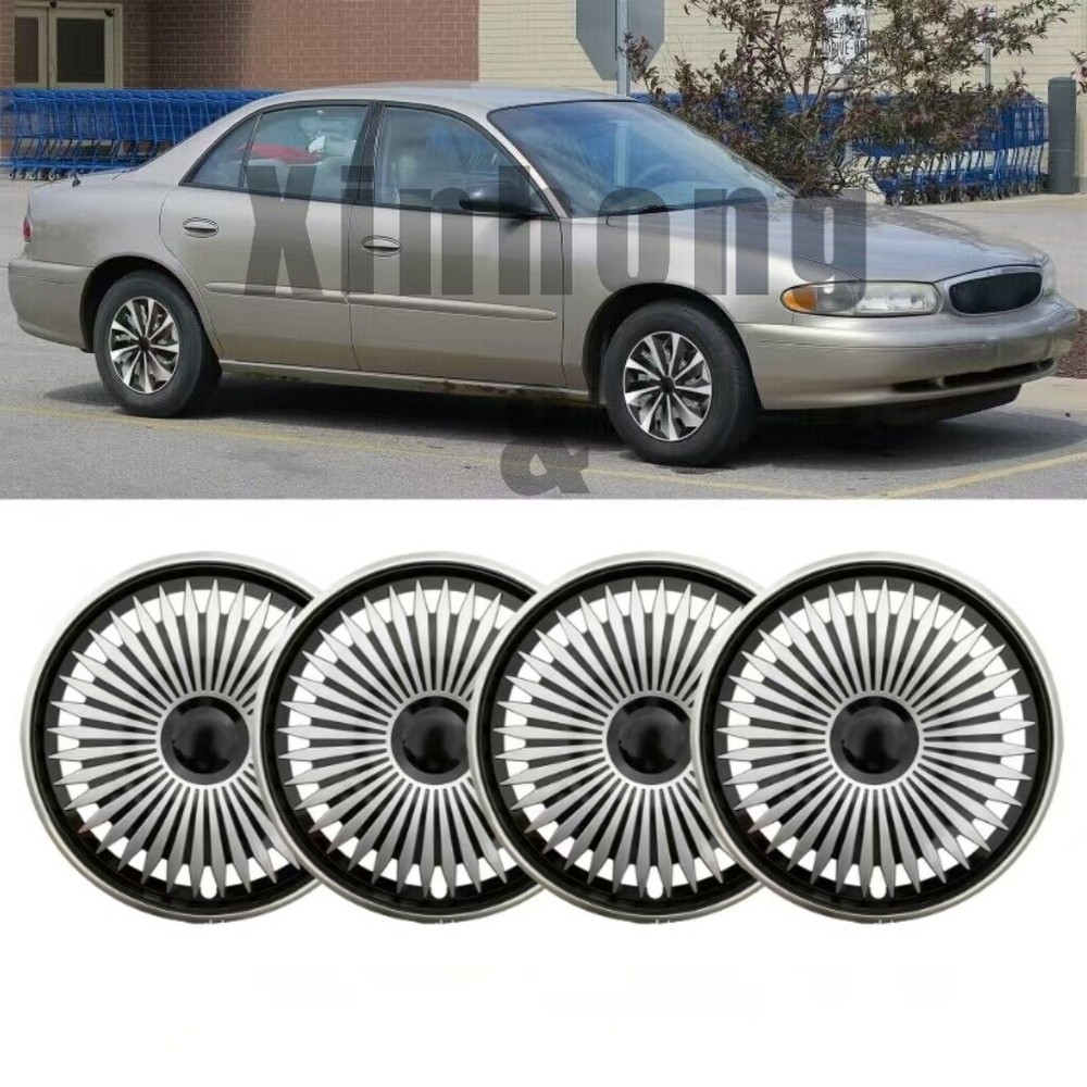 16R 4X Wheel Covers Snap On Hub Caps Fit R16 Tire & Steel Rim For Buick Century