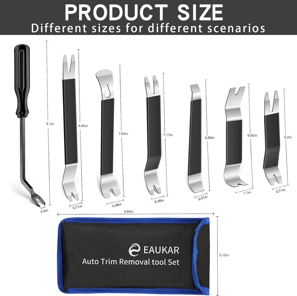 Metal Auto Trim Removal Tool Kit 20 Pcs Car Kit Fastener Tools Set