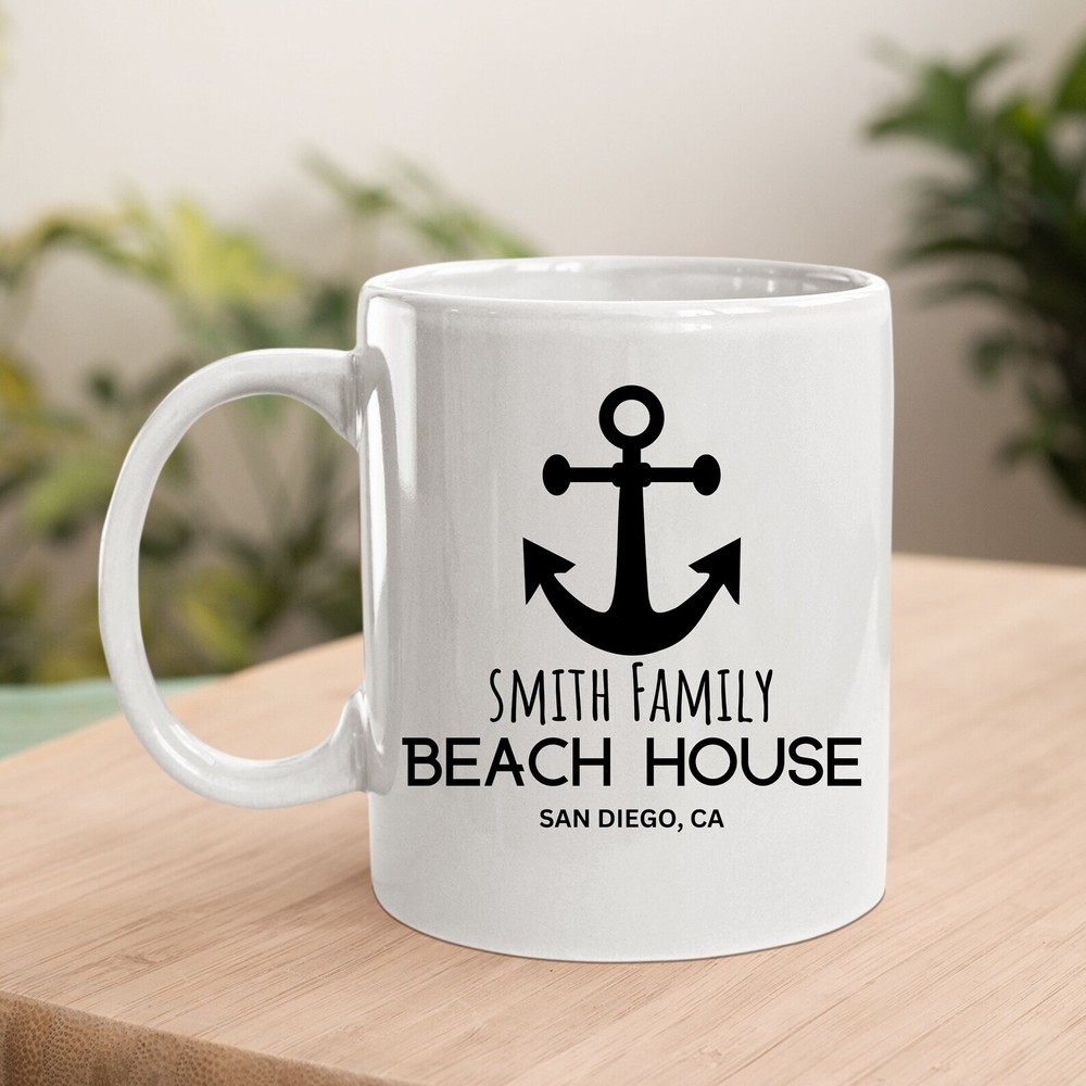 Custom Beach House Mug Personalized Beach Mug Personalized Family Beach Vacation