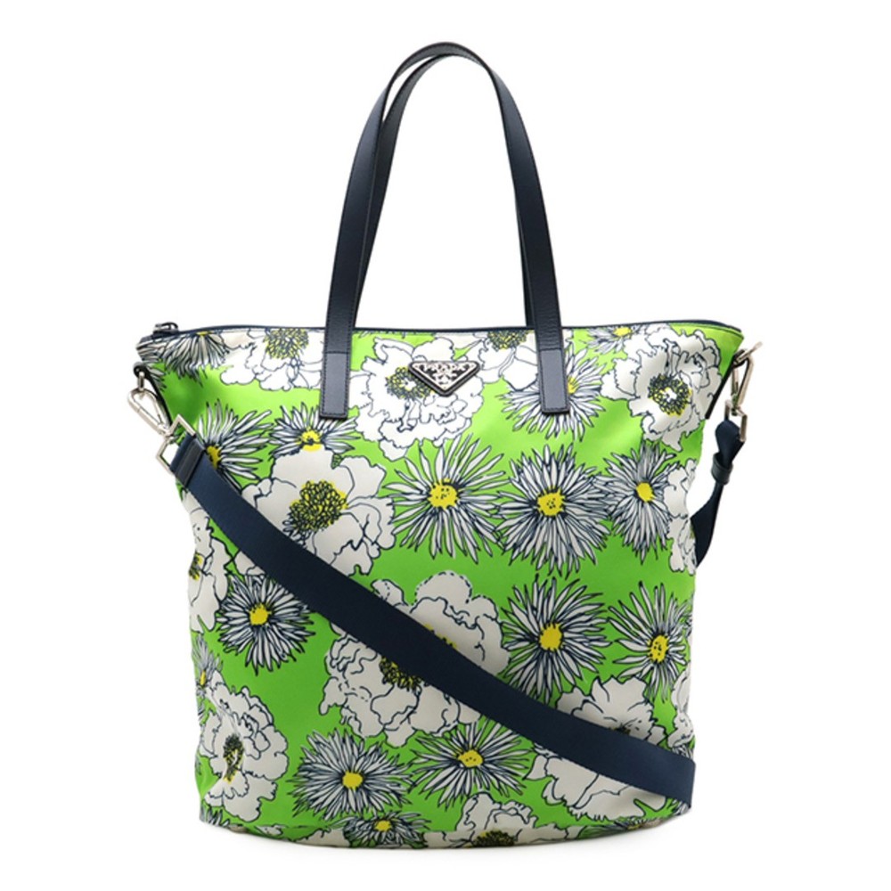 RARE Prada floral print nylon tote bag 2-way shoulder crossbody bag