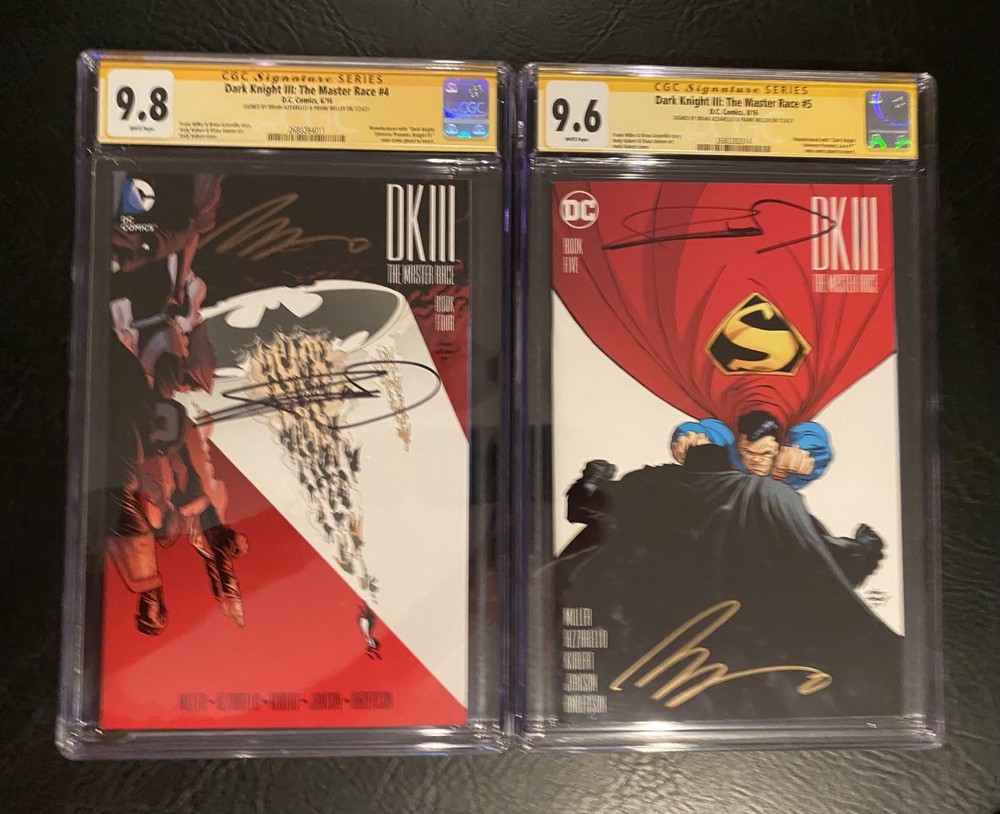 Dark Knight III - Master Race #4 & #5 - double signed (Miller and Azzarello)