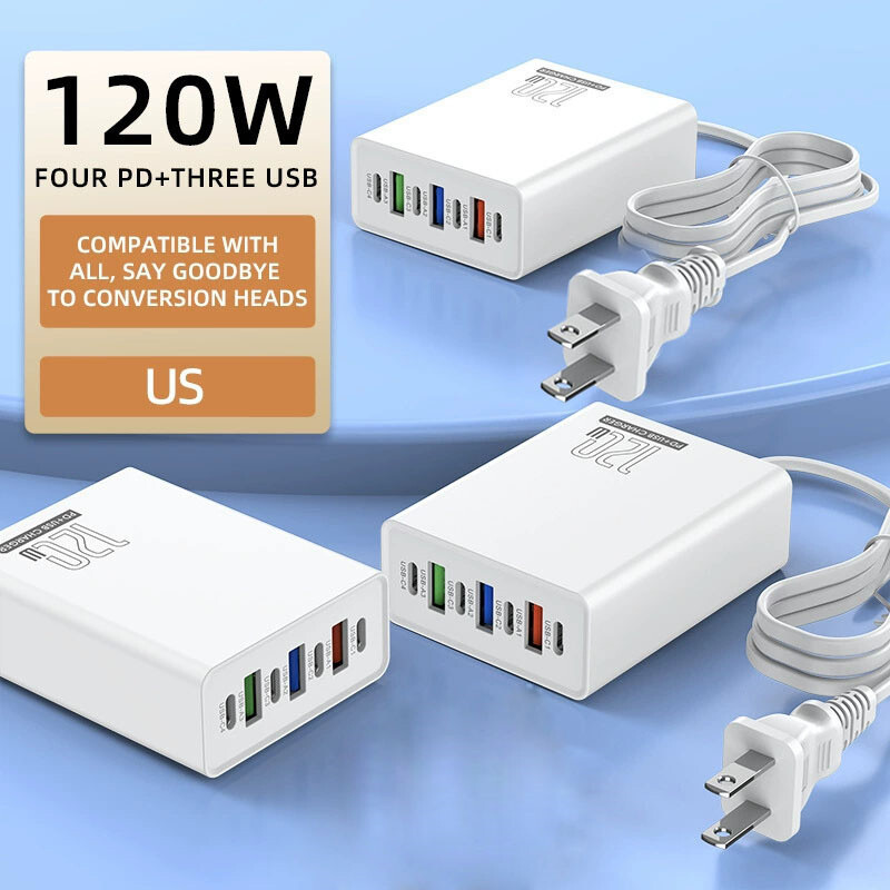 120W 6-Port USB-C Fast Charging Station for Multiple Devices