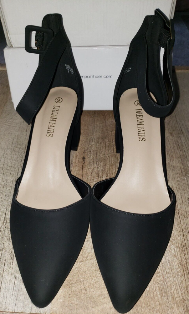 Stylish Black Velvet Heels for Women Size 9 Workwear New in Box Soft Top