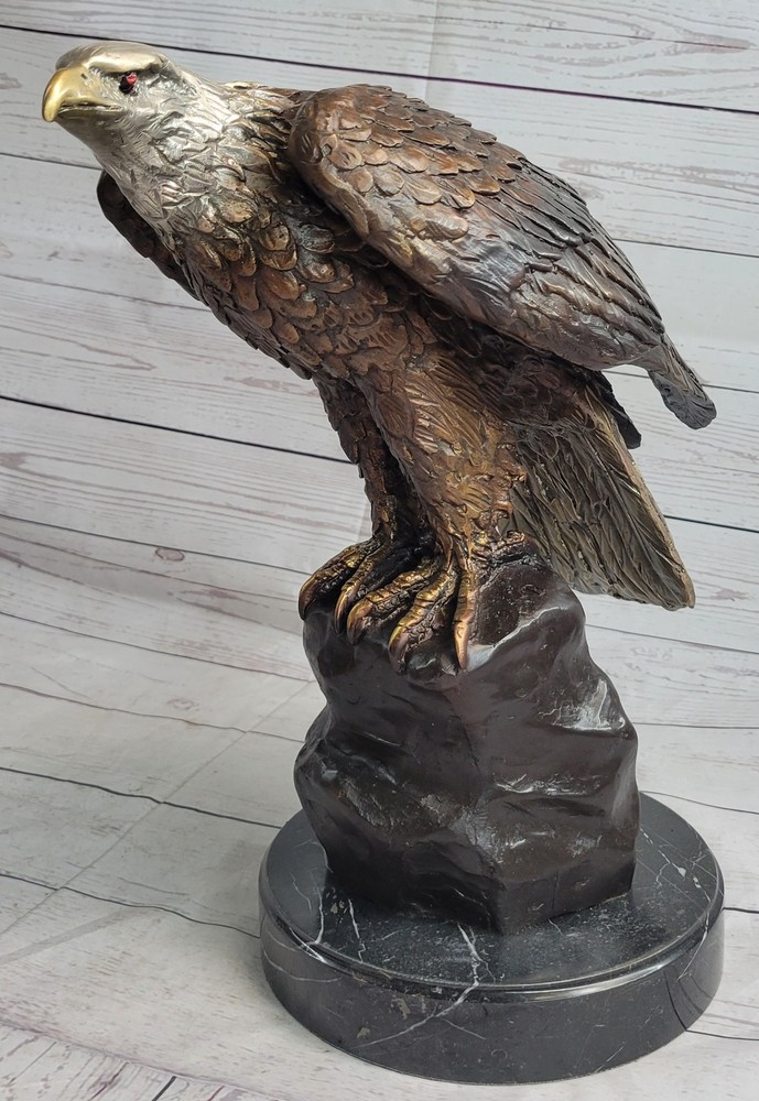 Vintage Detailed, American Eagle, Architectural Bronze Sculpture Statue Decor NR