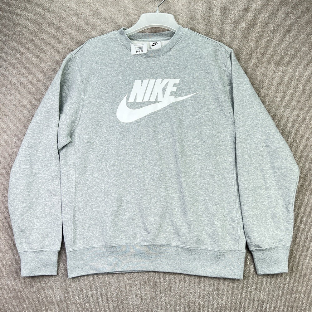 Sudadera Nike Sportswear Club polar cuello redondo para hombre gris medio DQ4912-063