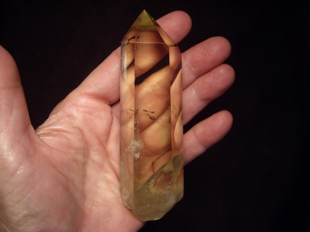 Large Clear Polished Citrine with Self-Healed Base 170.2g