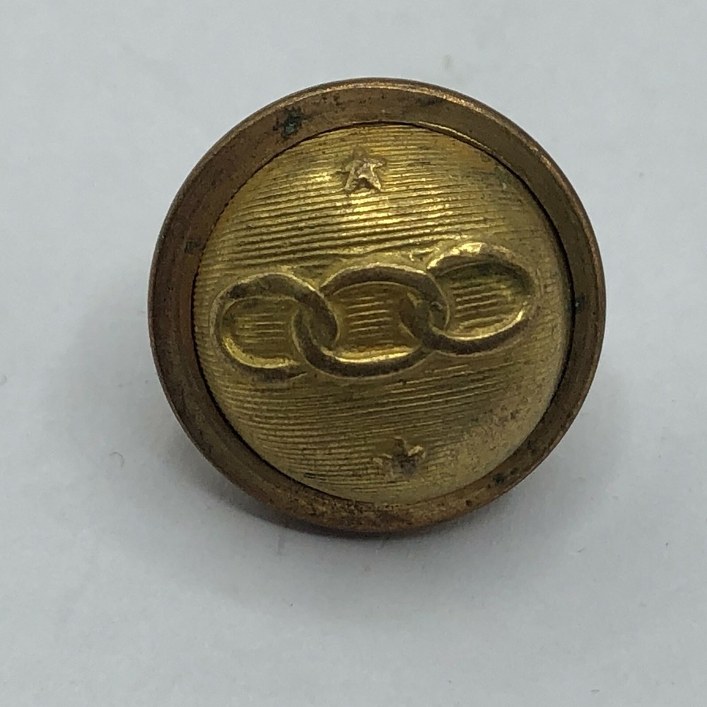 Odd Fellows Cuff Collar Button Three Links Antique Rare Old Two Stars Vintage