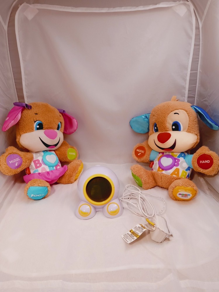 2 - FISHER PRICE “Smart Stages” 12” Stuffed Bear Learning Toy & Learning Clock