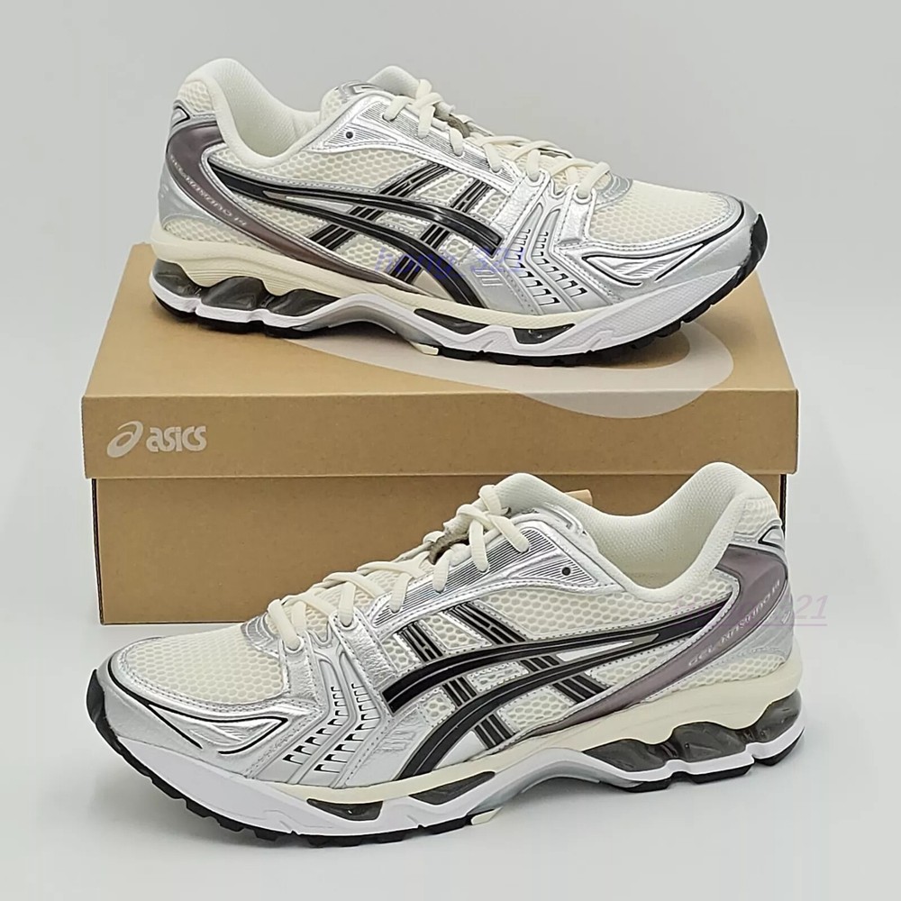 ＋ASICS Gel-Kayano 14 sports shoes Silver Cream Beige 1201A019-108
