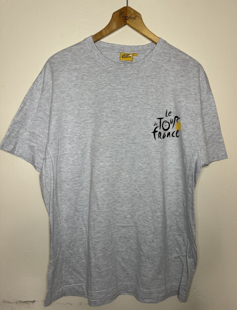 Mens 2014 Le Tour De France Cycling, Bicycle Race T-Shirt Gray Size XXL
