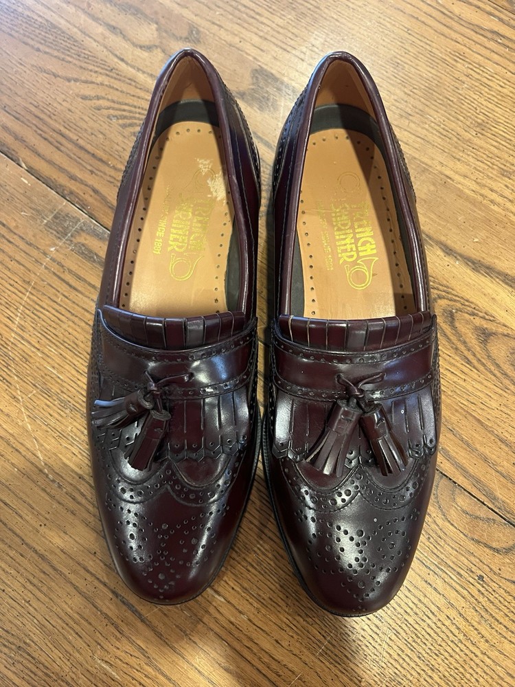 French Shriner Men’s Loafers Size 8, Milton Wingtip, Kiltie And Tassels, NWOT