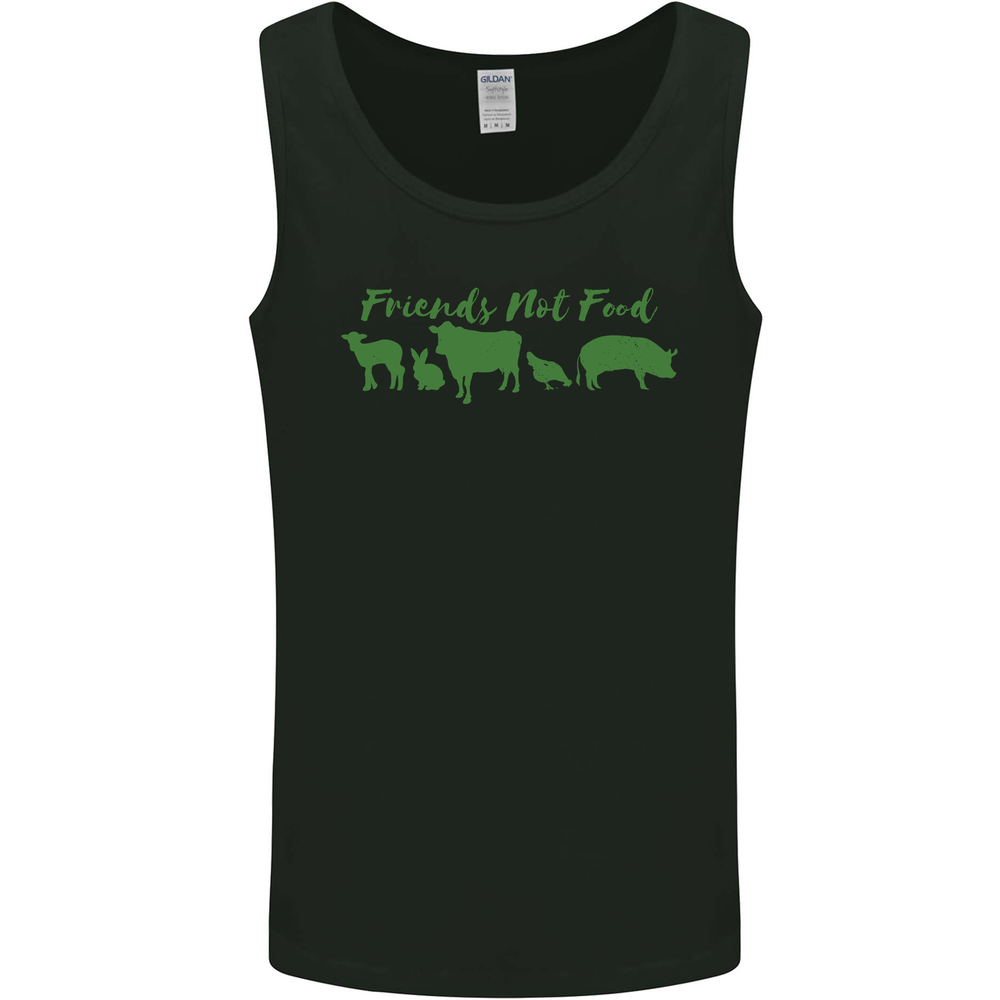 Animals Are Friends Not Food Vegan Mens Vest Tank Top