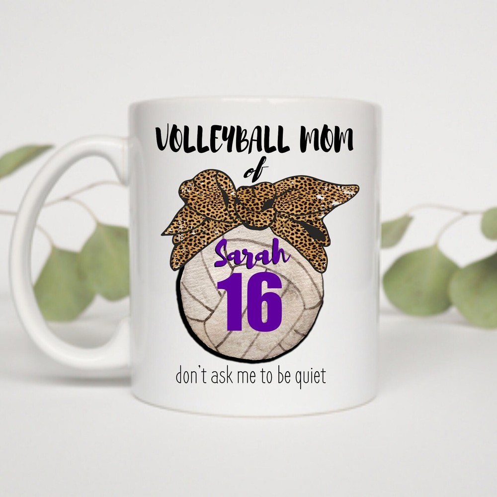Customizable Volleyball Mom Mug Volleyball Ball Mug Mom Mug Volleyball  Mom