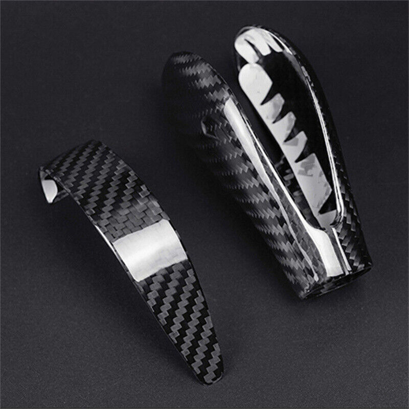 Set Real Carbon Fiber Car Gear Shift Knob Cover For Porsche Cayenne 2004-2009