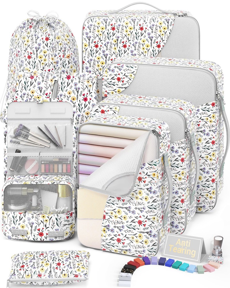 8 Set Packing Cubes for Travel, Gifts for Women Mom,Anti-Tearing Suitcase Org...