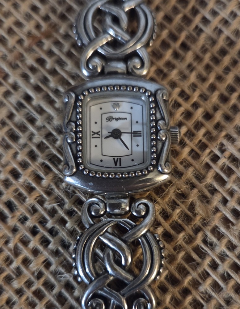 Brighton Rosarita Ladies Watch Silver Color Band And Case New Battery
