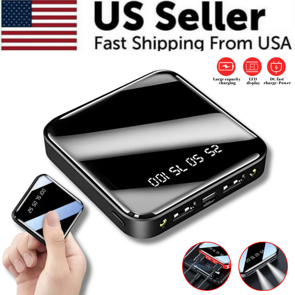 20000mAh Fast Charging Power Bank with Dual USB Ports and LED Display  