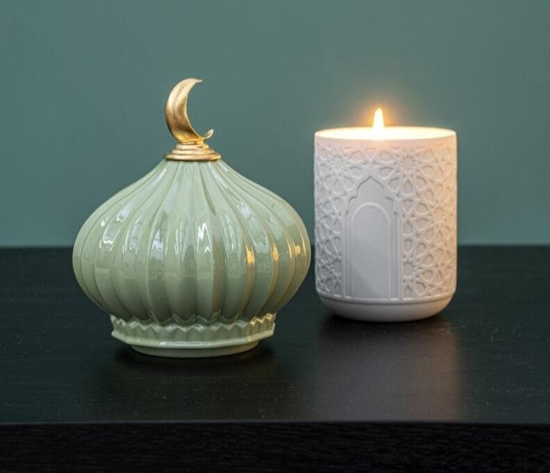 Lladro Candleholder Majestic Nights 01040309 – Handmade Porcelain