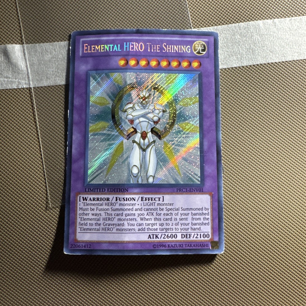 Yugioh Elemental HERO The Shining PRC1-ENV01 Secret Rare Limited - HP