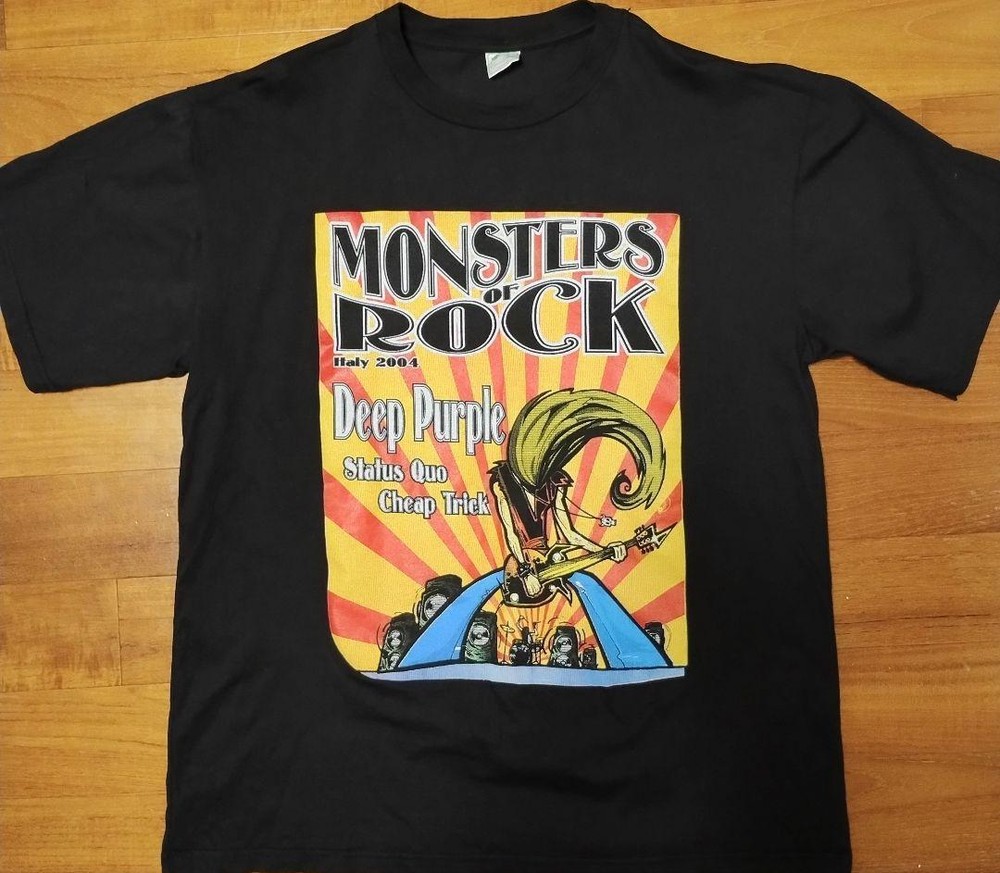 Band Deep Purple Monsters of Rock Italy 2004 Tee #5fee89