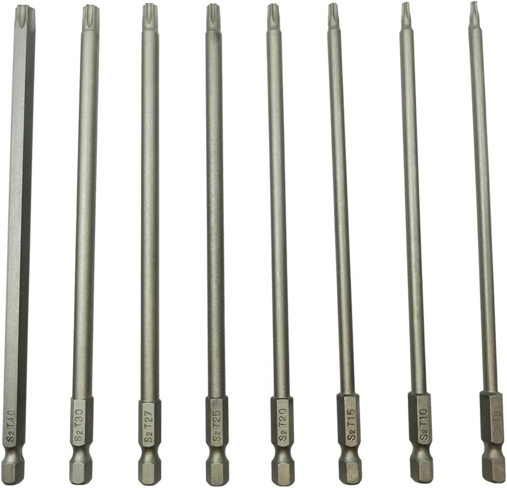 6-inch Long Torx Security Screwdriver Bit Set T8 to T30