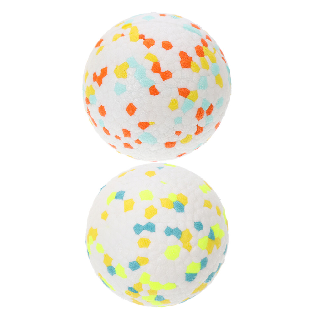 2 Pcs Dog Toys Balls Chihuahua Pet Bouncy Teeth Cleaning Teething