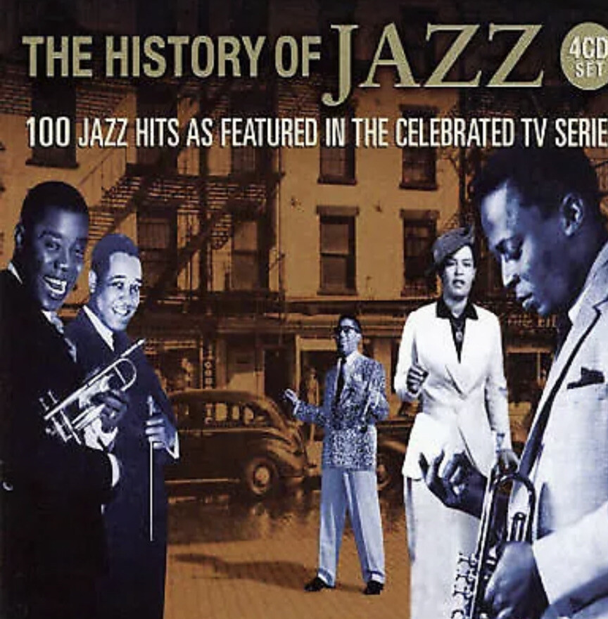 THE HISTORY OF JAZZ 4 CD Set EARLY DAYS-BIG BAND YEARS SWING BE-BOP Horns NEW-image