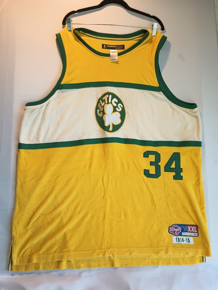 Vintage Boston Celtics Paul Pierce 34 Reebok Hardwood Classics Jersey XXL  
